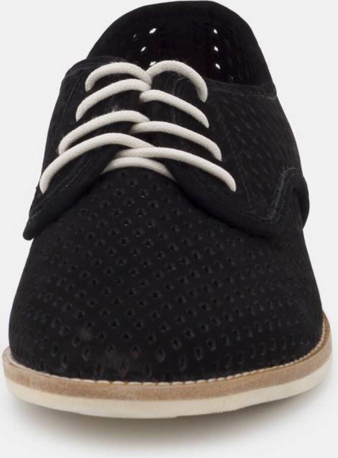 Rollie Dames Veterschoen Derby Punch Black Suede