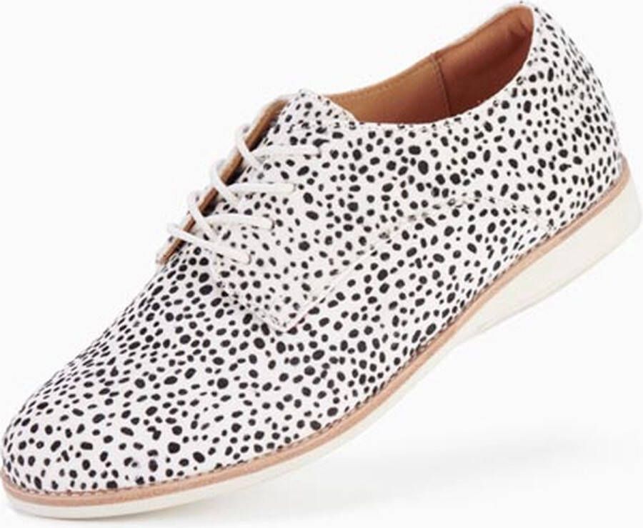 Rollie Dames Veterschoen Derby Snow Leopard