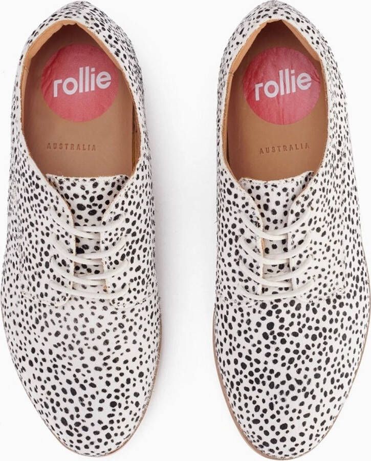 Rollie Dames Veterschoen Derby Snow Leopard