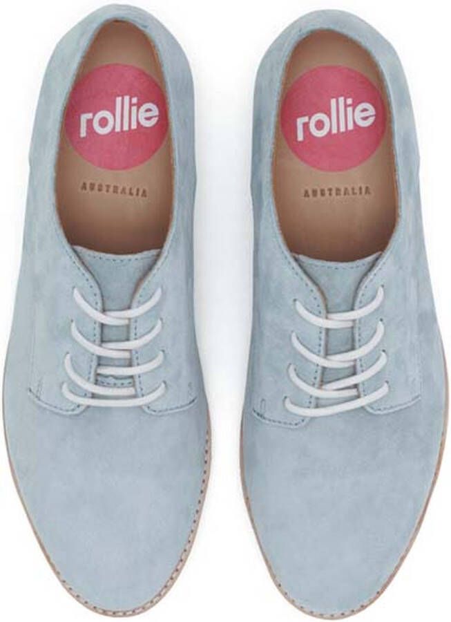 Rollie Dames Veterschoen Derby Super Soft Blue Mist - Foto 4