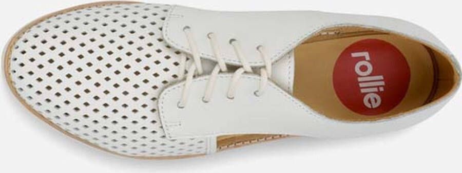 Rollie Dames Veterschoen Sidecut Punch White