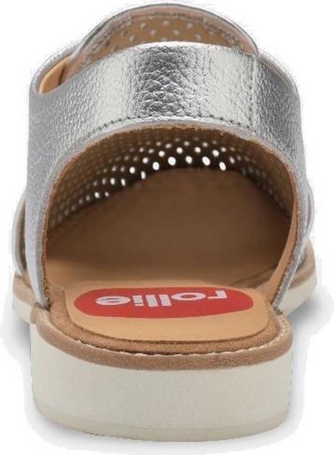 Rollie Dames Veterschoen Slingback Punch Silver