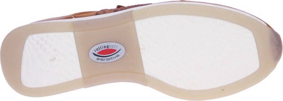 Rollingsoft -Dames cogna caramel sneakers