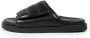 Romika Covered Footbed Quilted Upper Velcro Slide Men ZWART - Thumbnail 2