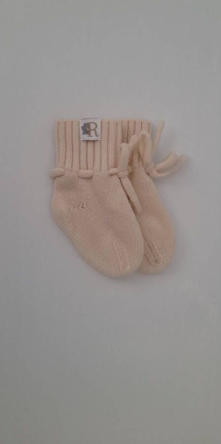 Rosinibabykinddesign Rosini sloffen merinowol ECRU