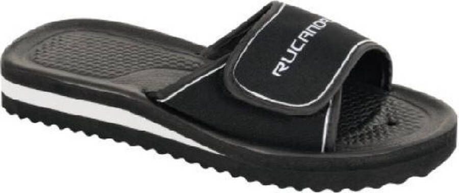 Rucanor Bad Slippers Unisex Zwart Wit