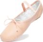 Rumpf Balletschoenen Meisje Roze 1001 Leer Hele Zool - Thumbnail 3