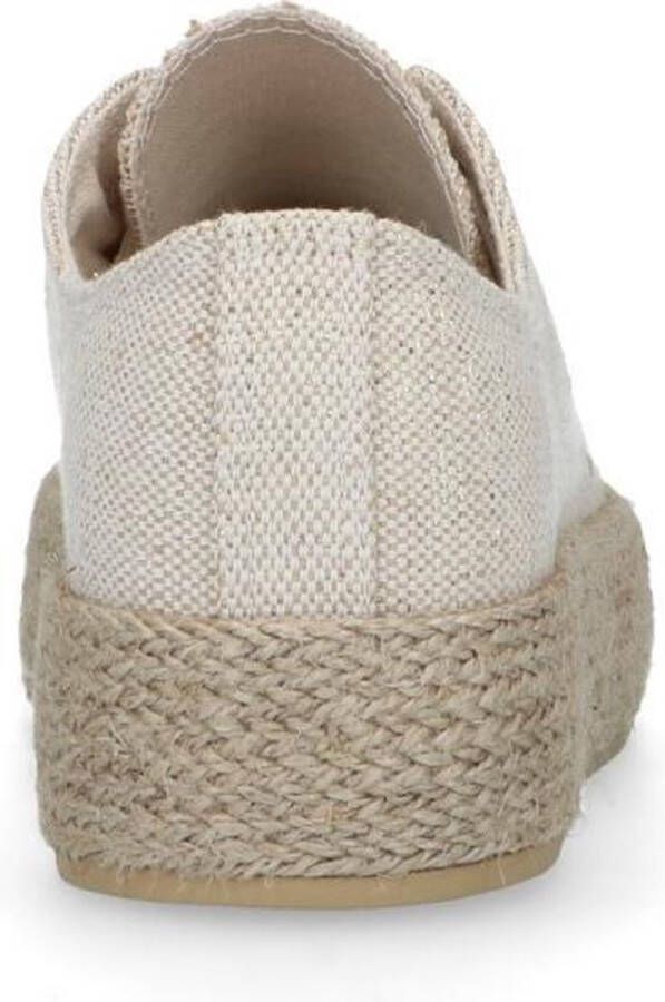 Sacha Dames Beige glitter sneakers met touwzool - Foto 6