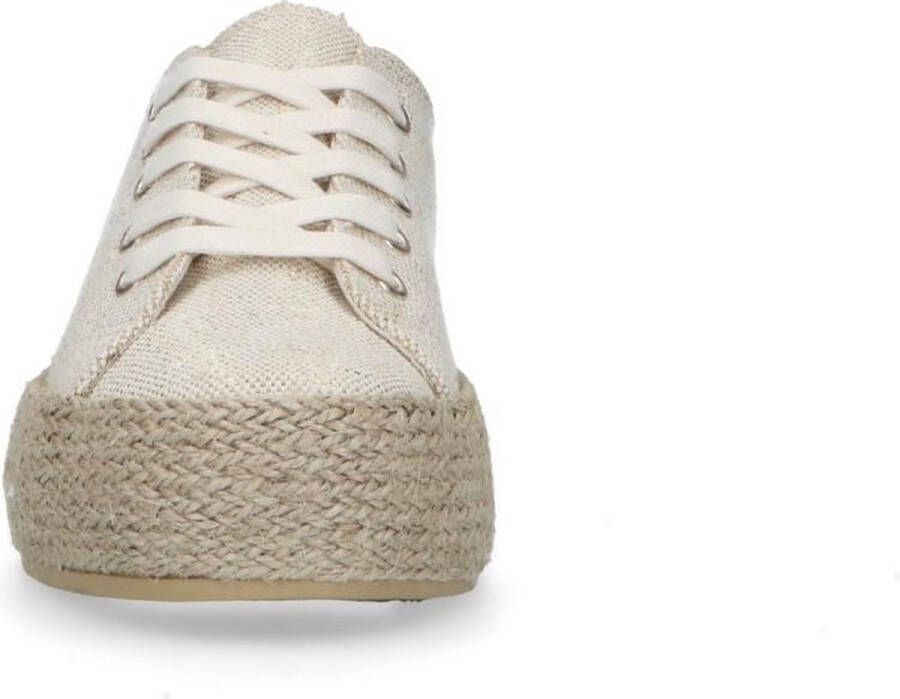 Sacha Dames Beige glitter sneakers met touwzool - Foto 7