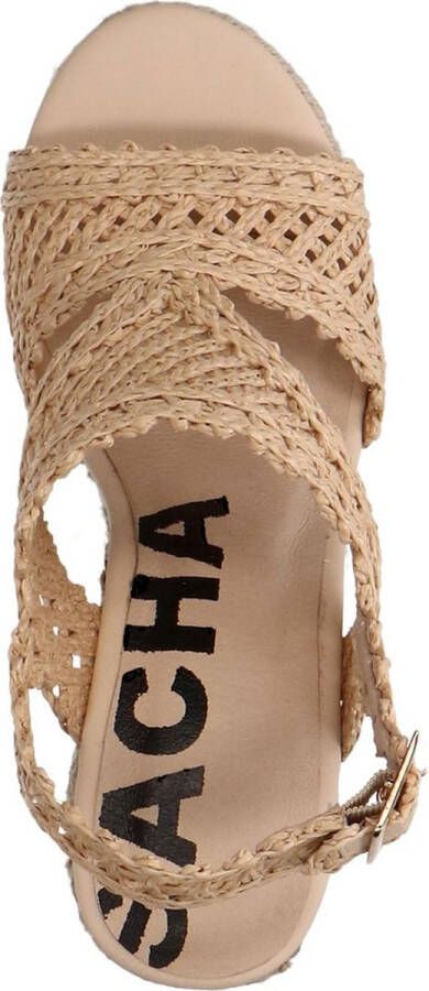 Sacha Dames Beige sleehak sandalen