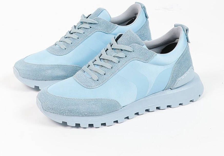 Sacha Dames Blauwe suède sneakers