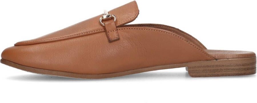 Sacha Dames Bruine leren slip on loafers - Foto 6