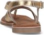 Sacha Dames Goudkleurige leren sandalen met gekruiste bandjes - Thumbnail 5