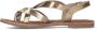 Sacha Dames Goudkleurige leren sandalen met gekruiste bandjes - Thumbnail 6