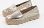 Sacha Dames Metallic goudkleurige leren espadrilles - Thumbnail 5