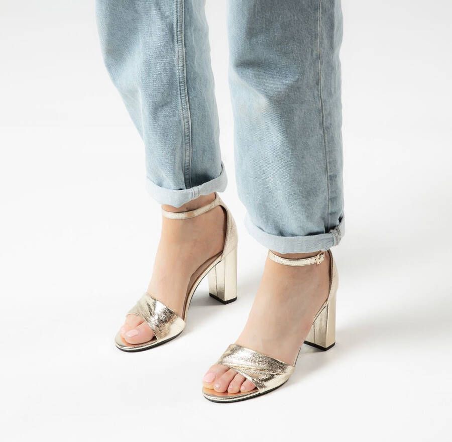 Sacha Dames Goudkleurige sandalen met hoge hak - Foto 3