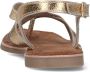 Sacha Dames Goudkleurige leren sandalen met gekruiste bandjes - Thumbnail 4