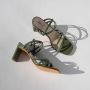 Sacha Dames Groene hak sandalen met bandjes - Thumbnail 2