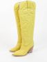 Sacha Dames Limegroene hoge leren cowboylaarzen - Thumbnail 5