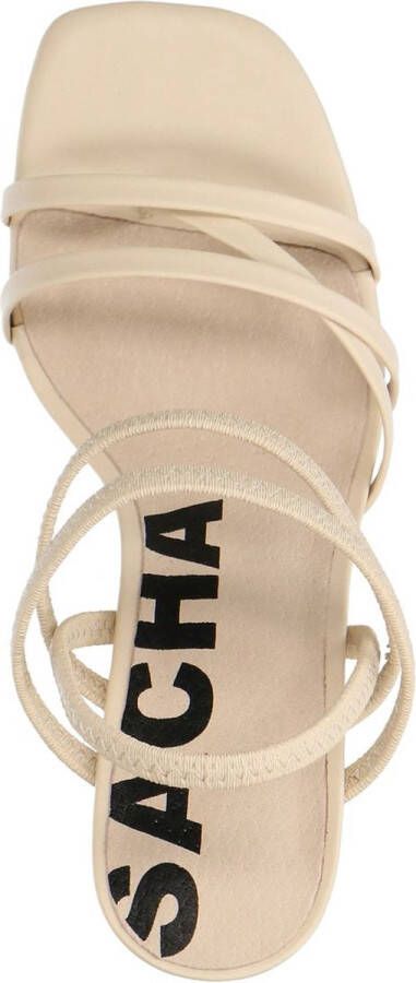 Sacha Dames Off white hak sandalen met bandjes - Foto 4