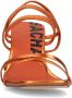 Sacha Dames Oranje metallic hak sandalen met bandjes - Thumbnail 5