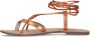 Sacha Dames Oranje metallic leren sandalen - Thumbnail 7