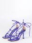 Sacha Dames Paarse metallic sandalen met trechterhak - Thumbnail 8