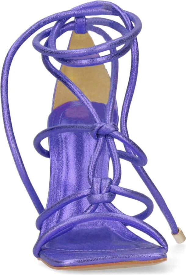 Sacha Dames Paarse metallic sandalen met trechterhak - Foto 7
