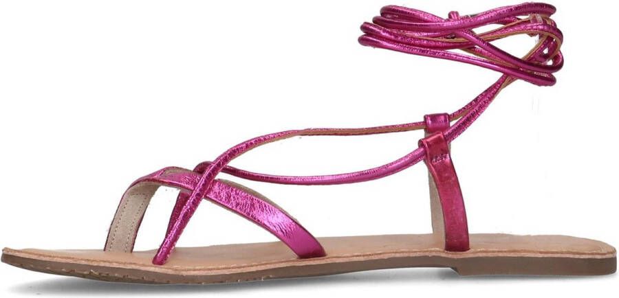 Sacha Dames Roze metallic leren sandalen - Foto 5