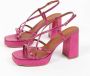 Sacha Dames Roze metallic sandalen met hak - Thumbnail 6