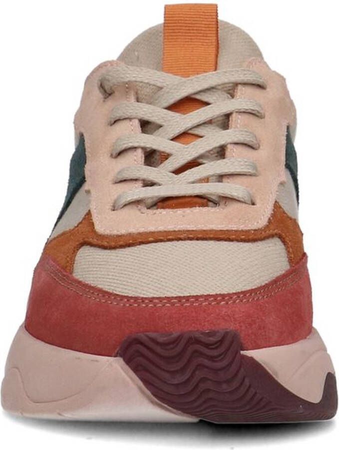 Sacha Dames Roze multicolor suède sneakers