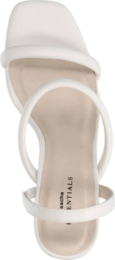 Sacha Dames Witte sandalen met rechte hak