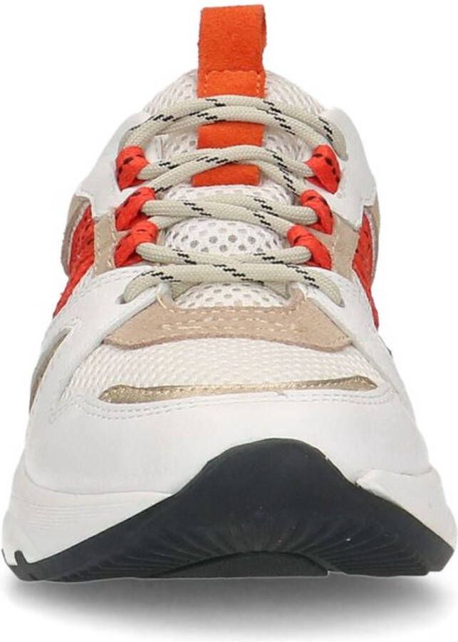 Sacha Dames Witte sneakers met oranje details - Foto 4