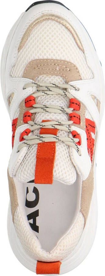 Sacha Dames Witte sneakers met oranje details - Foto 5