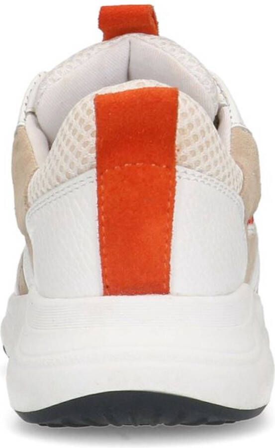 Sacha Dames Witte sneakers met oranje details - Foto 6