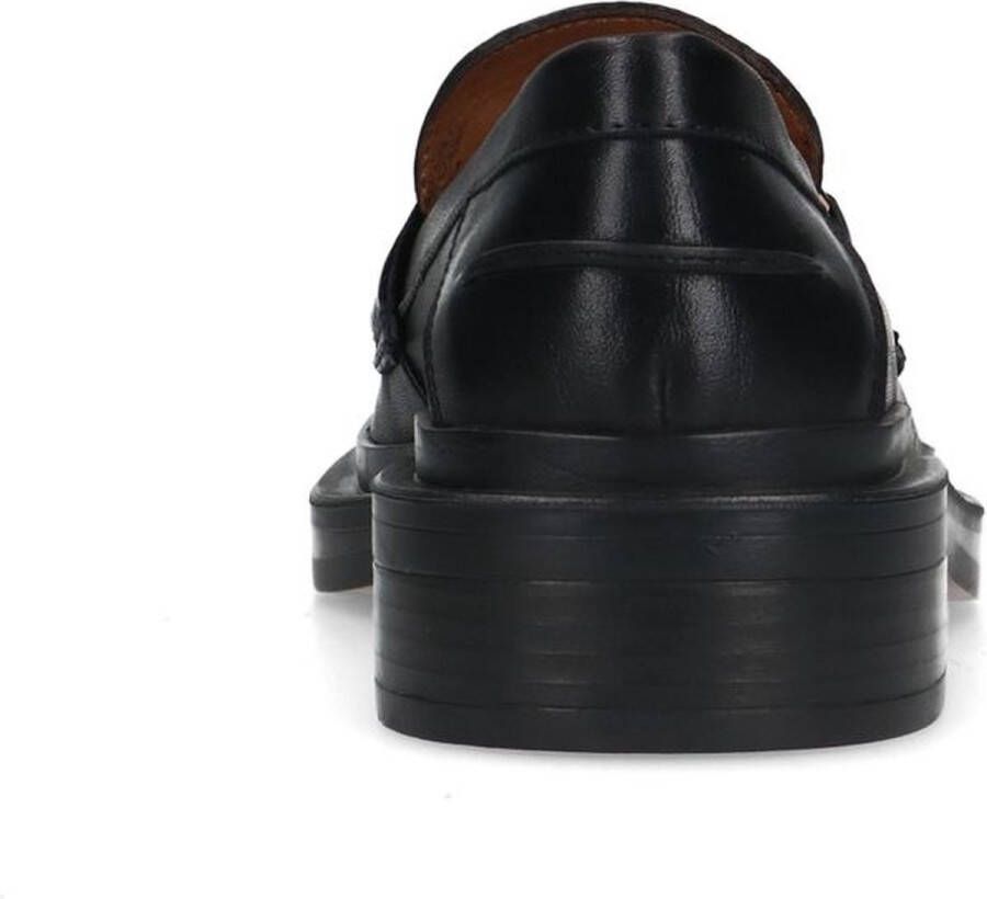 Sacha Dames Zwarte leren loafers met chain - Foto 5