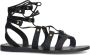 Sacha Dames Zwarte leren sandalen - Thumbnail 5