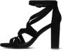 Sacha Dames Zwarte opengewerkte sandalen met hak - Thumbnail 4