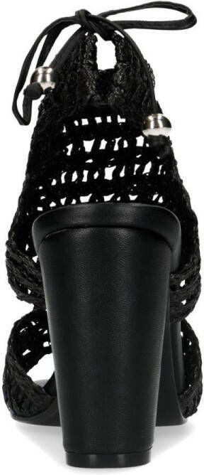 Sacha Dames Zwarte opengewerkte sandalen met hak - Foto 7