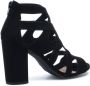 Sacha Dames Zwarte opengewerkte sandalen met hak - Thumbnail 7