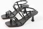 Sacha Dames Zilverkleurige metallic sandalen met trechterhak - Thumbnail 8