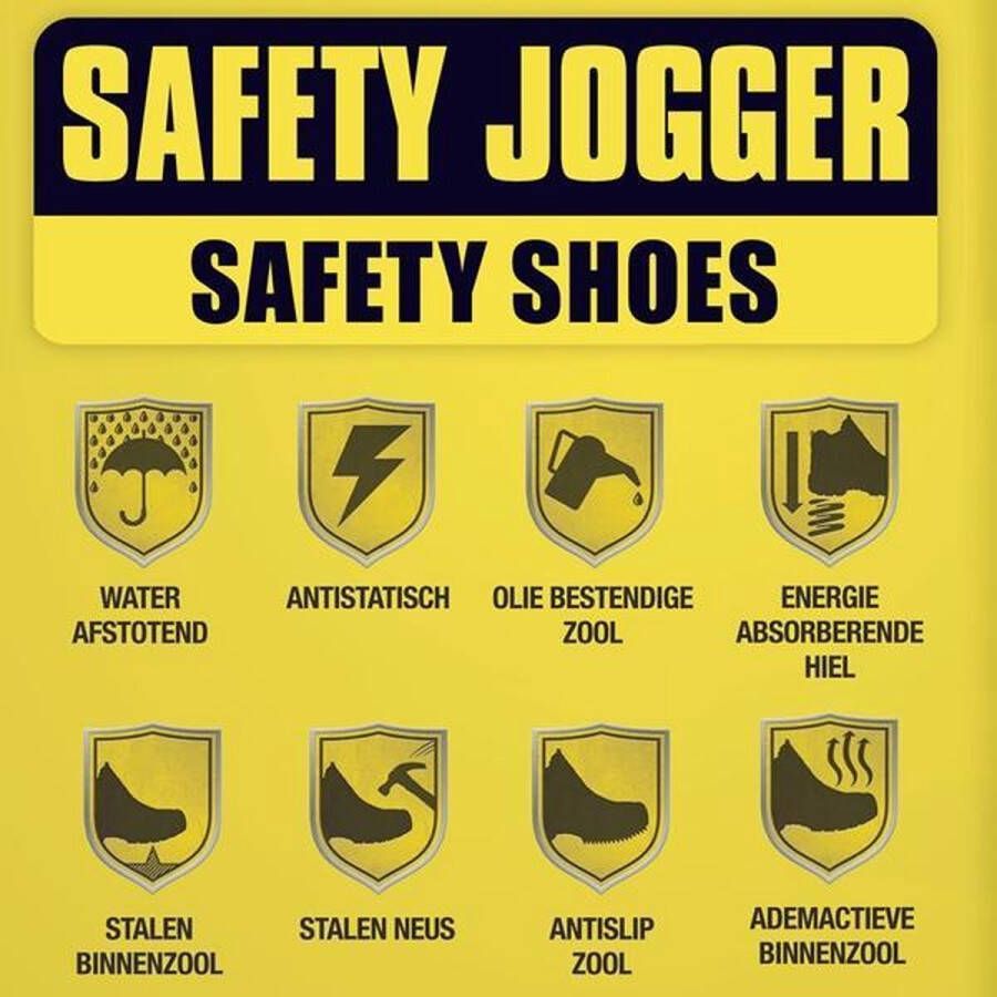 Safety jogger climber leren werkschoenen S3 Zwart Maat Uitneembare zool40 - Foto 6
