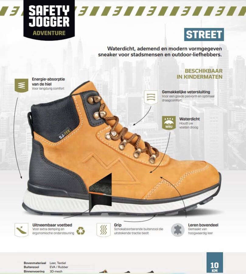 Safety jogger Street Hoge Wandelschoen Waterproof met extra grip Zwart - Foto 2