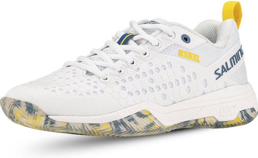 Salming 60073 Tennisbannen Schoenen White Blue Yellow Heren