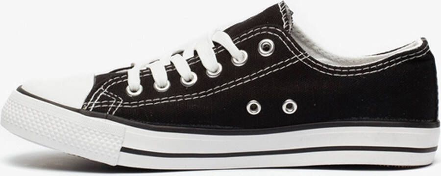 Scapino Lage canvas dames sneakers zwart Schoenen