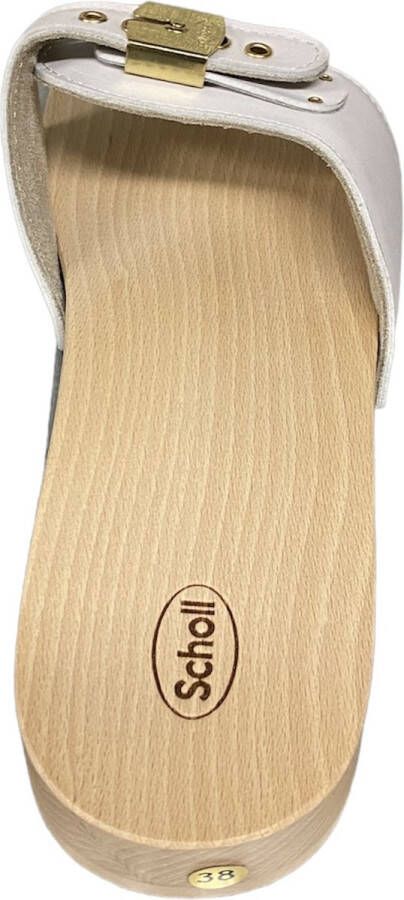 Scholl Pescura Flat Lea-W bianco- slipper- klompen