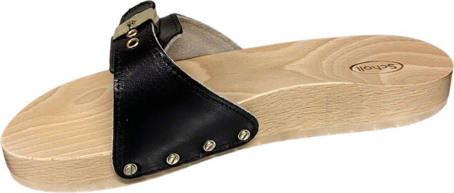 Scholl Pescura Flat Lea W Black- slipper- klompen