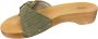 Scholl Iconic Pescura Heel Embossed Suede Green Muilen - Thumbnail 4