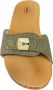 Scholl Iconic Pescura Heel Embossed Suede Green Muilen - Thumbnail 5