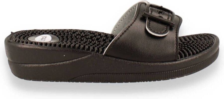 Scholl PVC Vrouwen Slippers Zwart